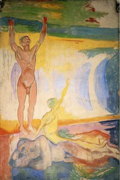  mann - Erwachen Männer 1916 Edvard Munch